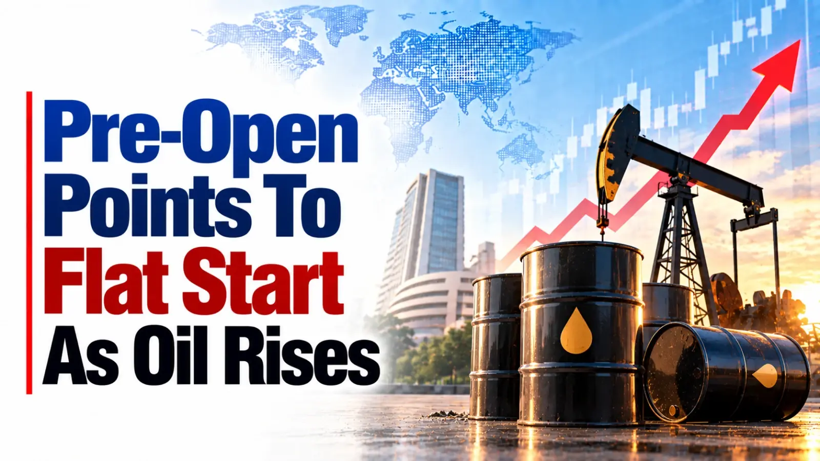 Pre-Open Points To Flat Start As Oil Rises