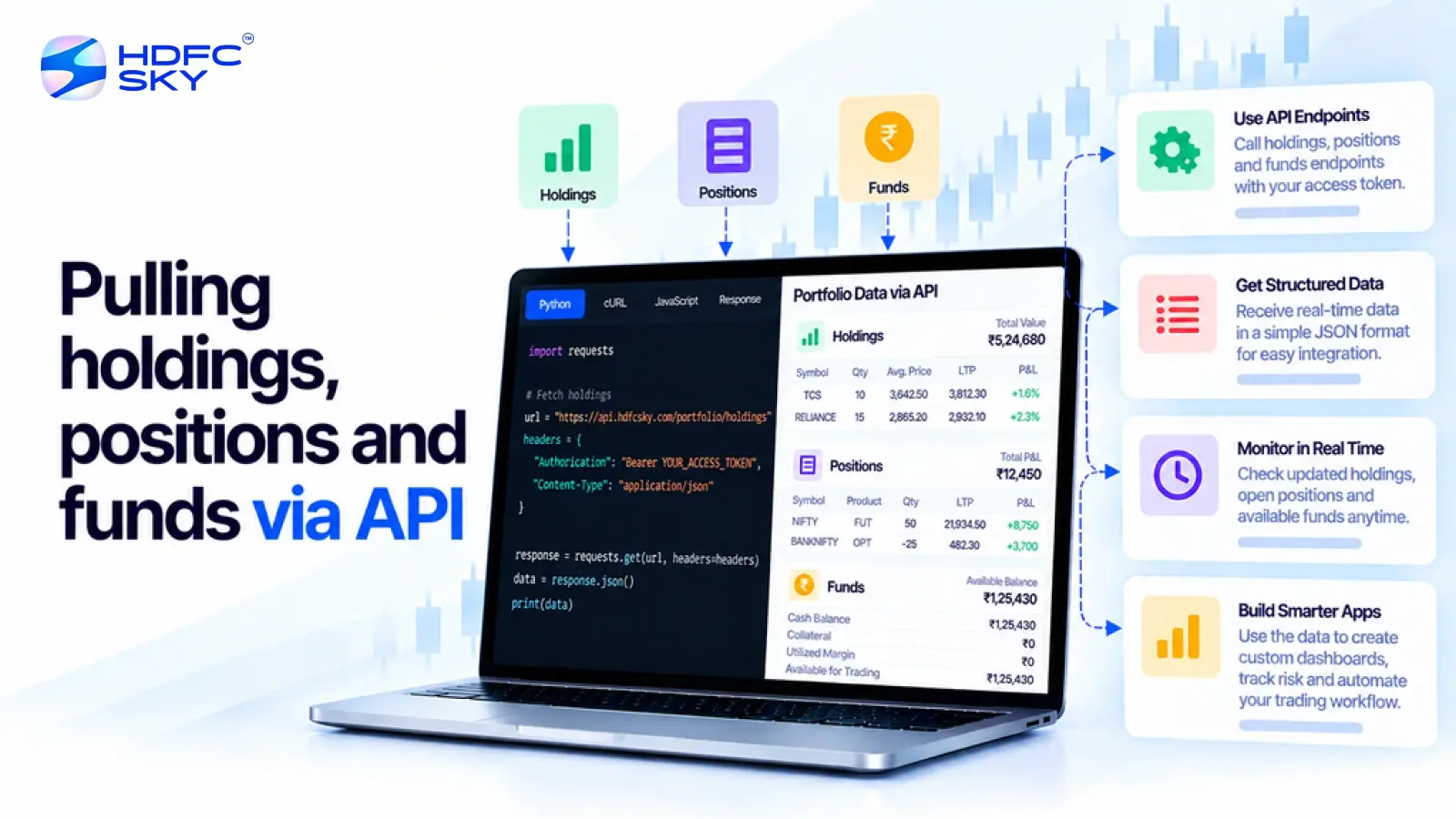Pulling Holdings, Positions, and Funds via HDFC SKY API