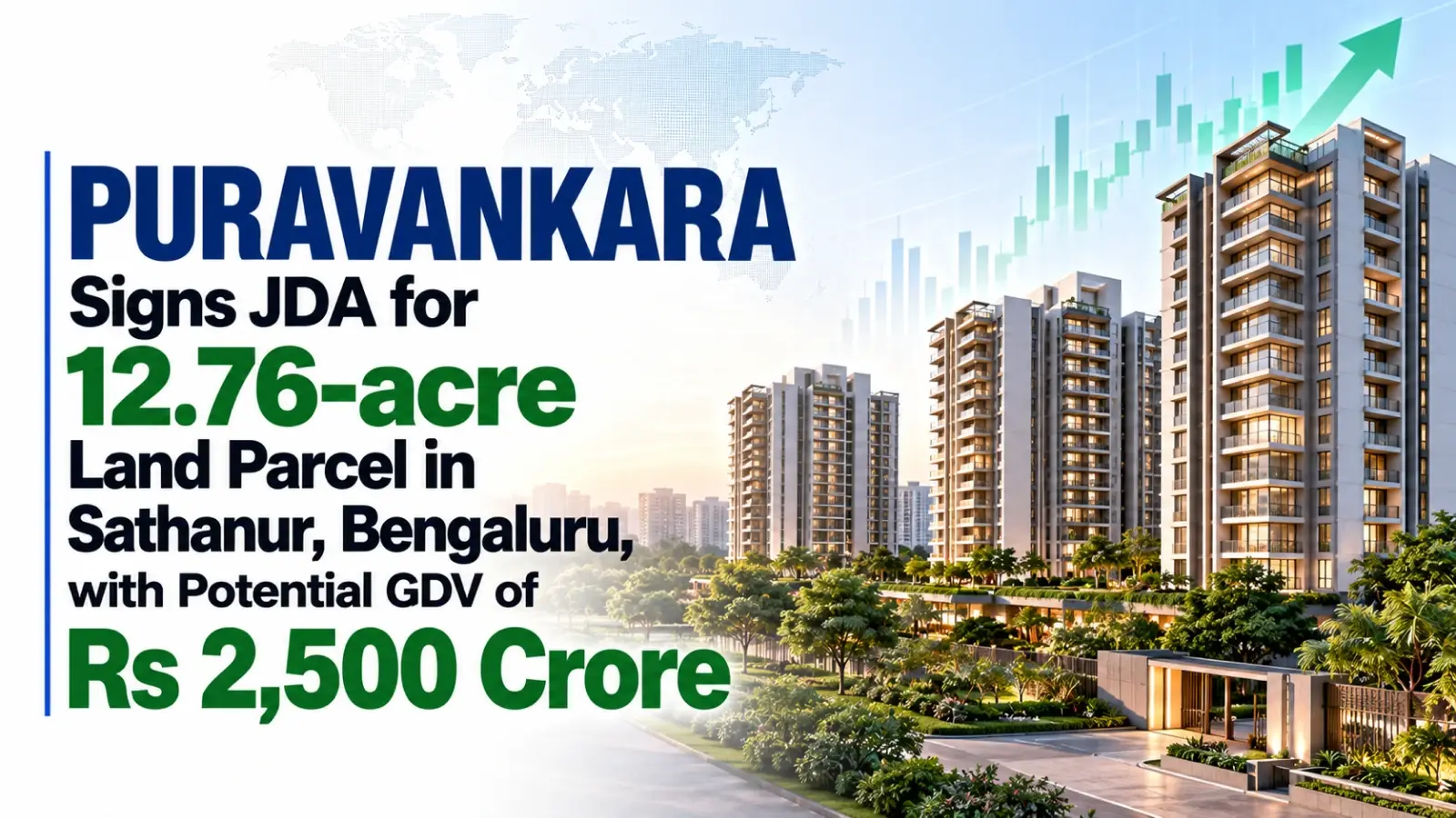 Puravankara Signs JDA for 12.76-acre Land Parcel in Sathanur, Bengaluru, with Potential GDV of Rs 2,500 Crore