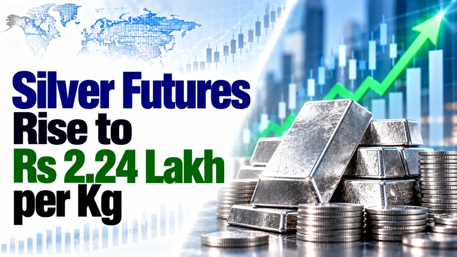 Silver Futures Rise to Rs 2.24 Lakh per Kg