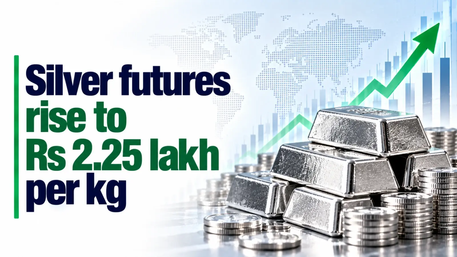 Silver Futures Rise to Rs 2.25 Lakh per Kg