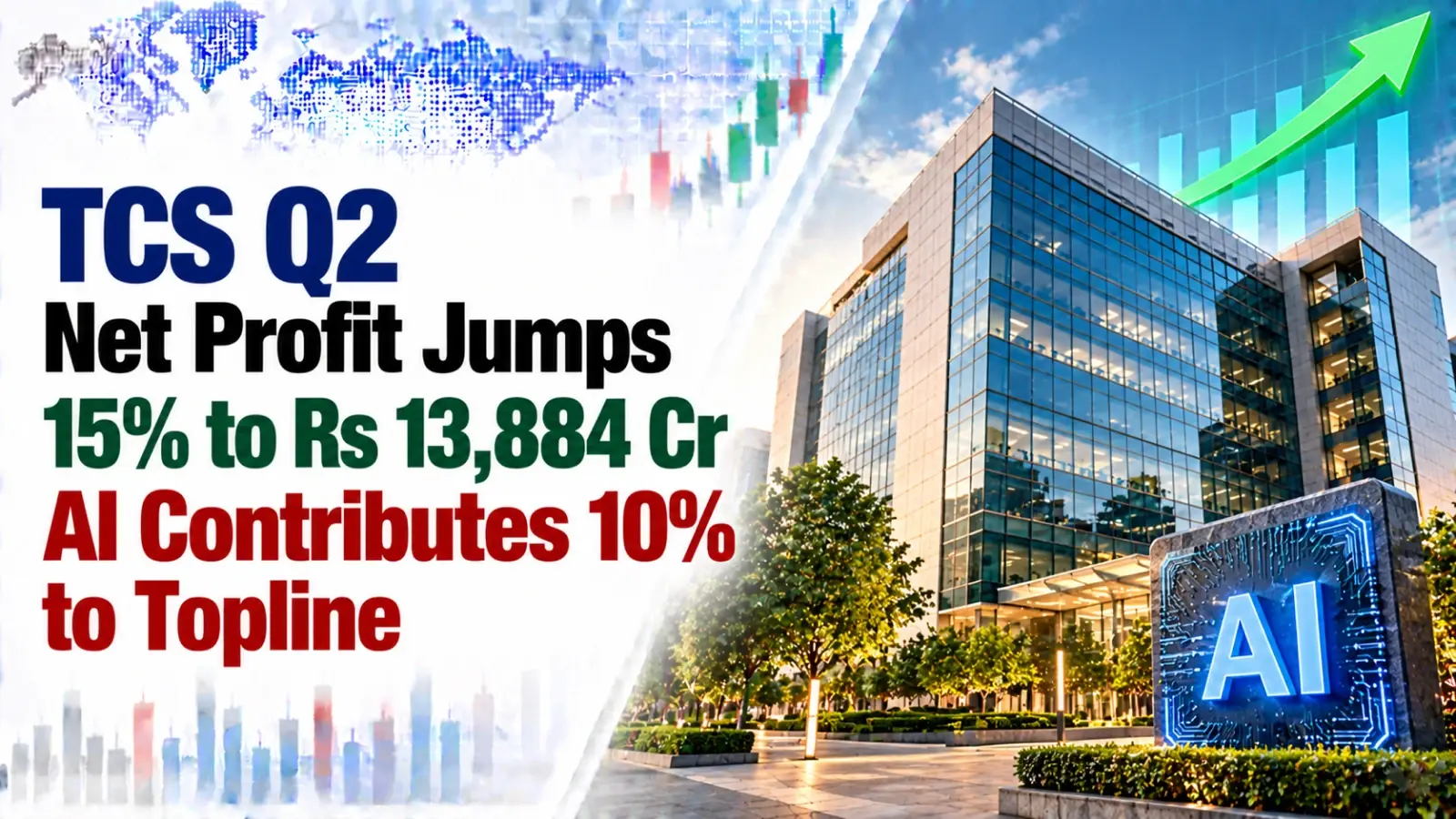 TCS Q2 Net Profit Jumps 15% to Rs 13,884 Cr; AI Contributes 10% to Topline