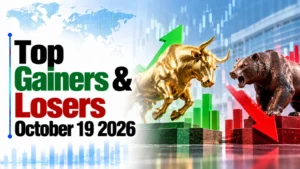 Top Gainers and Losers on October 19, 2026, at 12:00 PM IST: Eicher Motors Leads Gainers