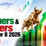 Top Gainers & Losers, October 8, 2026 at 12:00 PM IST: Titan Leads Gainers