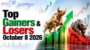 Top Gainers & Losers, October 8, 2026 at 12:00 PM IST: Titan Leads Gainers