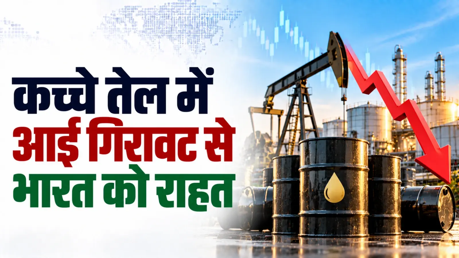 कच्चे तेल में आई गिरावट से भारत को राहत, जानें Brent और WTI क्रूड के आज के भाव