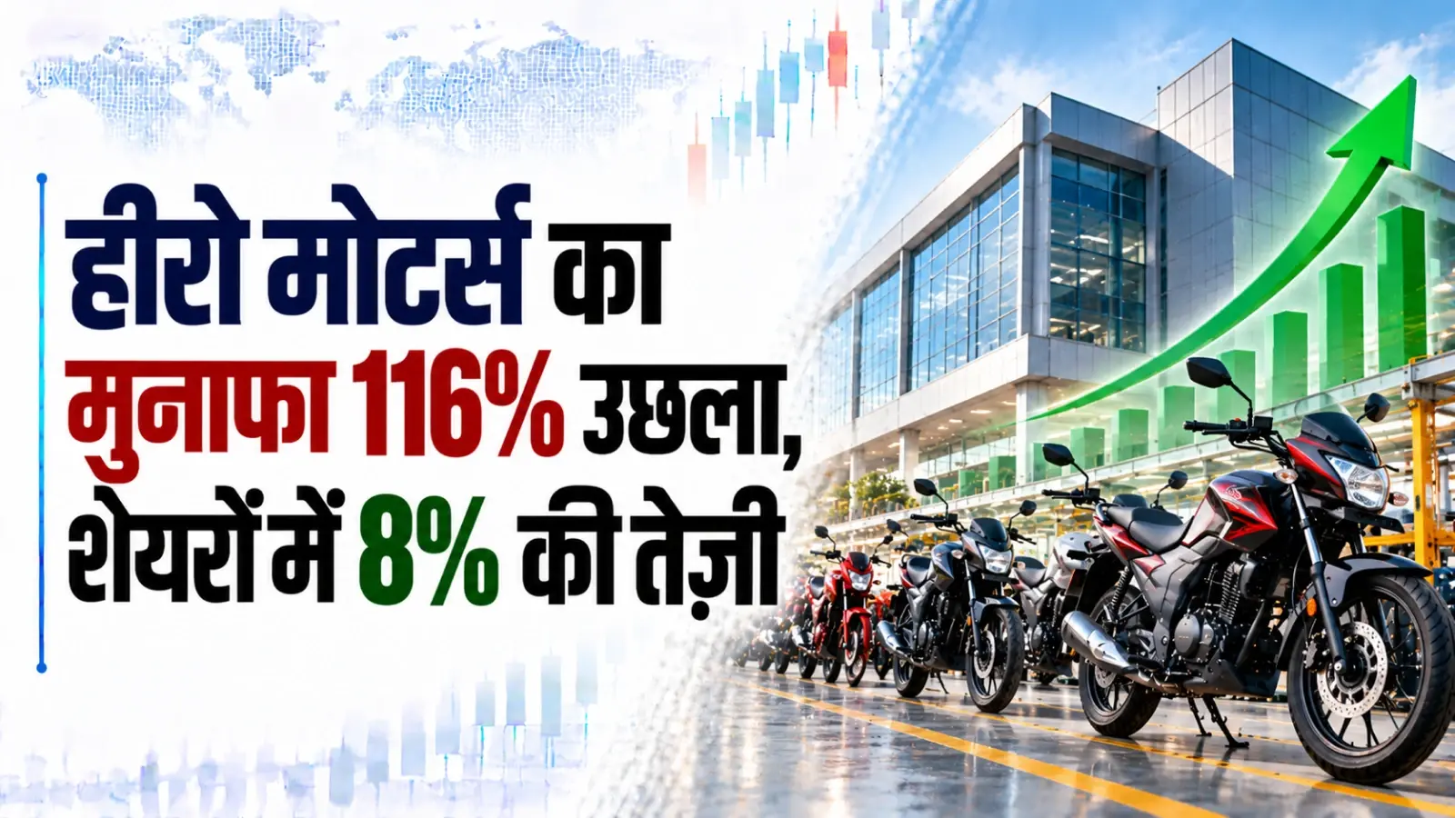 पहली तिमाही में 116% उछला हीरो मोटर्स का मुनाफा, शेयरों में 8% की जोरदार तेजी